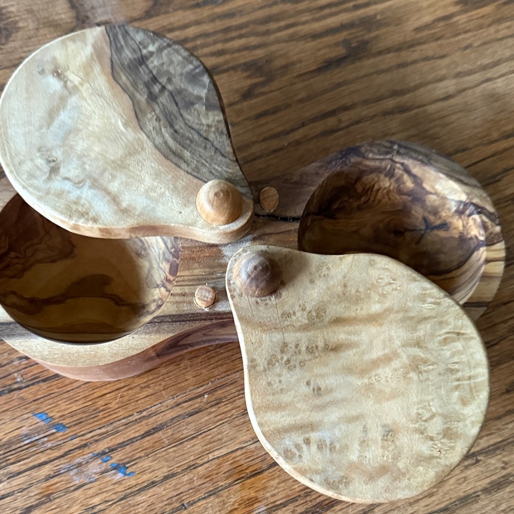 Wooden Swivel Spice Box